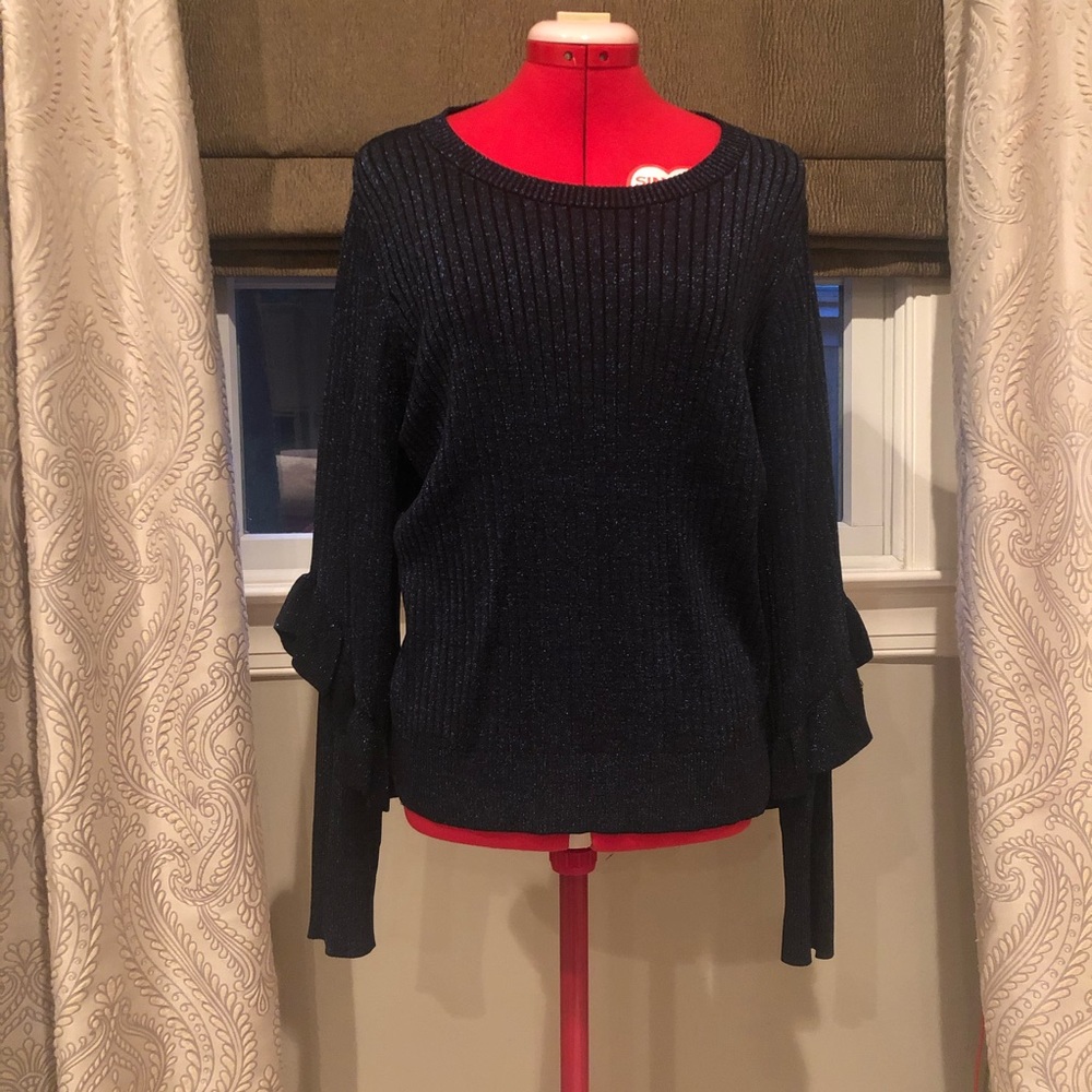 Elie Tahari Hope Sweater in metallic stargazer - Picture 3 of 9